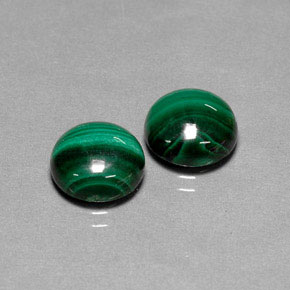 캐럿 천연 여러 가지 빛깔의 녹색 말라카이트 보석, 라운드 컷, 10.00 mm, 불투명체