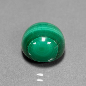 7.38캐럿 천연 여러 가지 빛깔의 녹색 말라카이트, 라운드 컷, 10.21 mm, 불투명체