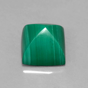 4.50캐럿 천연 여러 가지 빛깔의 녹색 말라카이트, 스퀘어, 8.2×8.1 mm, 불투명체