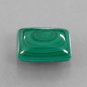 2.05캐럿 천연 여러 가지 빛깔의 녹색 말라카이트, 바게트, 8.2×6.1 mm, 불투명체