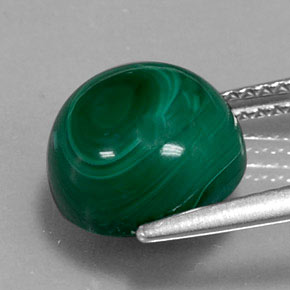 7.00캐럿 천연 여러 가지 빛깔의 녹색 공작석, 라운드 컷, 불투명체