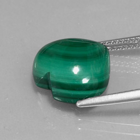 9.29캐럿 천연 여러 가지 빛깔의 녹색 공작석, 하트 모양, 불투명체