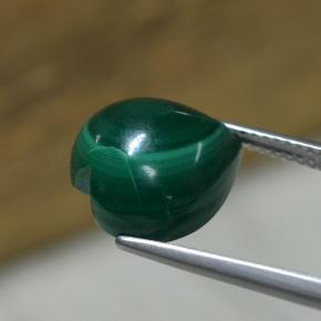 8.34캐럿 천연 Medium Green  말라카이트, 하트 모양, 12.1×12.1 mm, 불투명체