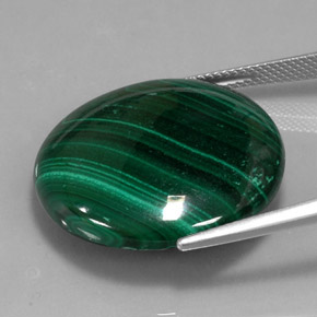 38.87캐럿 천연 여러 가지 빛깔의 녹색 말라카이트, 라운드 컷, 24.84 mm, 불투명체