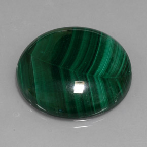 39.62캐럿 천연 여러 가지 빛깔의 녹색 말라카이트, 라운드 컷, 25.06 mm, 불투명체