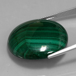 39.62캐럿 천연 여러 가지 빛깔의 녹색 말라카이트, 라운드 컷, 25.06 mm, 불투명체