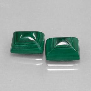 9.41캐럿 천연 여러 가지 빛깔의 녹색 말라카이트 보석, 바게트, 10×8 mm, 불투명체