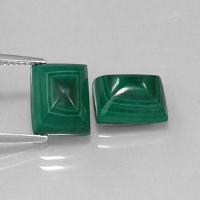 9.41캐럿 천연 여러 가지 빛깔의 녹색 말라카이트 보석, 바게트, 10×8 mm, 불투명체