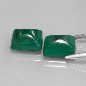 9.41캐럿 천연 여러 가지 빛깔의 녹색 말라카이트 보석, 바게트, 10×8 mm, 불투명체