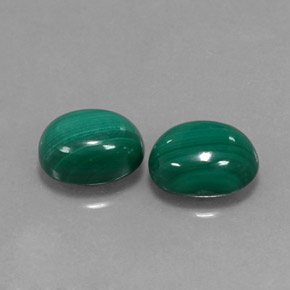 캐럿 천연 여러 가지 빛깔의 녹색 말라카이트 보석, 타원형 컷, 8.3×6.2 mm, 불투명체