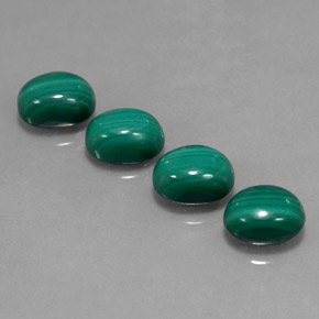 캐럿 천연 여러 가지 빛깔의 녹색 말라카이트 보석, 타원형 컷, 8.1×6.2 mm, 불투명체