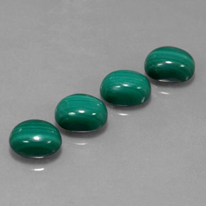 캐럿 천연 여러 가지 빛깔의 녹색 말라카이트 보석, 타원형 컷, 8.1×6.2 mm, 불투명체
