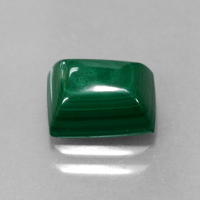 2.47캐럿 천연 여러 가지 빛깔의 녹색 말라카이트, 바게트, 7.9×6.2 mm, 불투명체