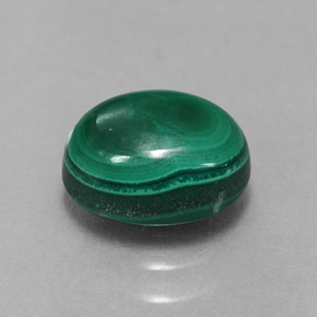 2.09캐럿 천연 여러 가지 빛깔의 녹색 말라카이트, 타원형 컷, 7.8×6 mm, 불투명체