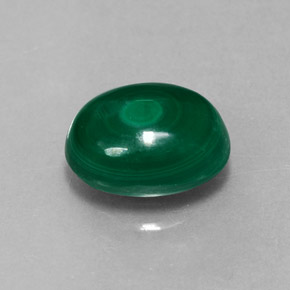 3.21캐럿 천연 여러 가지 빛깔의 녹색 말라카이트, 타원형 컷, 9.3×7.3 mm, 불투명체