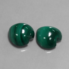 캐럿 천연 여러 가지 빛깔의 녹색 말라카이트 보석, 하트 모양, 9.1×9 mm, 불투명체