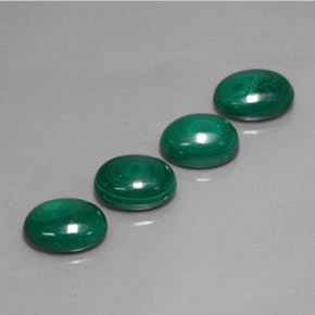 캐럿 천연 여러 가지 빛깔의 녹색 말라카이트 보석, 타원형 컷, 8.1×6.3 mm, 불투명체