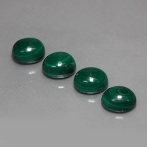 캐럿 천연 여러 가지 빛깔의 녹색 말라카이트 보석, 타원형 컷, 7.2×6.1 mm, 불투명체