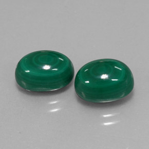 캐럿 천연 여러 가지 빛깔의 녹색 말라카이트 보석, 타원형 컷, 10×7.4 mm, 불투명체
