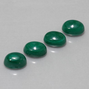 캐럿 천연 여러 가지 빛깔의 녹색 말라카이트 보석, 타원형 컷, 7.2×5.2 mm, 불투명체