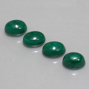 캐럿 천연 여러 가지 빛깔의 녹색 말라카이트 보석, 타원형 컷, 7.2×5.2 mm, 불투명체