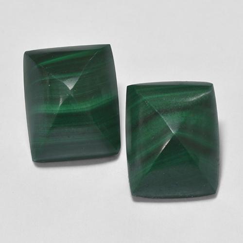 9.39캐럿 천연 Medium Green  말라카이트 보석, 바게트, 10.1×8 mm, 불투명체