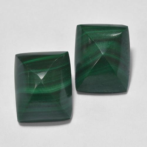 9.39캐럿 천연 Medium Green  말라카이트 보석, 바게트, 10.1×8 mm, 불투명체