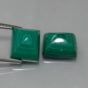 캐럿 천연 여러 가지 빛깔의 녹색 말라카이트 보석, 바게트, 9.9×8.2 mm, 불투명체