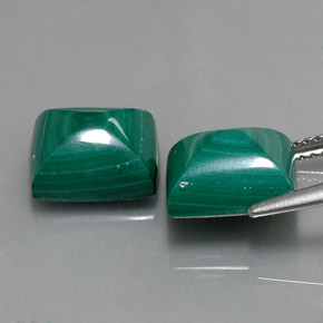 캐럿 천연 여러 가지 빛깔의 녹색 말라카이트 보석, 바게트, 9.9×8.2 mm, 불투명체
