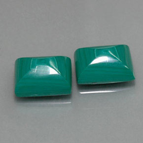 캐럿 천연 여러 가지 빛깔의 녹색 말라카이트 보석, 바게트, 10.1×8.1 mm, 불투명체