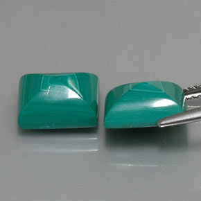 캐럿 천연 여러 가지 빛깔의 녹색 말라카이트 보석, 바게트, 10.1×8.1 mm, 불투명체