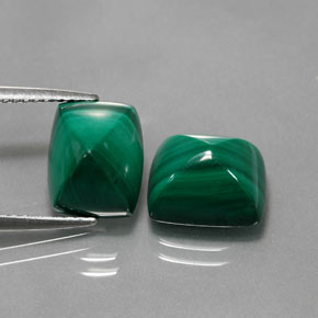 11.02캐럿 천연 여러 가지 빛깔의 녹색 말라카이트 보석, 바게트, 10.1×8.1 mm, 불투명체