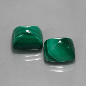 11.02캐럿 천연 여러 가지 빛깔의 녹색 말라카이트 보석, 바게트, 10.1×8.1 mm, 불투명체