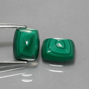 캐럿 천연 여러 가지 빛깔의 녹색 말라카이트 보석, 바게트, 7.5×6 mm, 불투명체