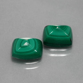 캐럿 천연 여러 가지 빛깔의 녹색 말라카이트 보석, 바게트, 7.5×6 mm, 불투명체