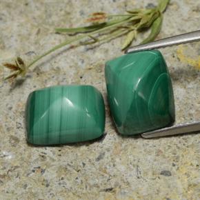 9.44캐럿 천연 여러 가지 빛깔의 녹색 말라카이트 보석, 바게트, 10×8.1 mm, 불투명체