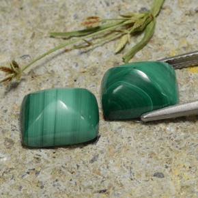 9.44캐럿 천연 여러 가지 빛깔의 녹색 말라카이트 보석, 바게트, 10×8.1 mm, 불투명체