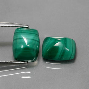 캐럿 천연 여러 가지 빛깔의 녹색 말라카이트 보석, 바게트, 9.1×7.1 mm, 불투명체