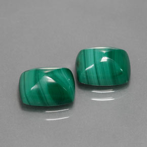 캐럿 천연 여러 가지 빛깔의 녹색 말라카이트 보석, 바게트, 9.1×7.1 mm, 불투명체