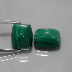 캐럿 천연 여러 가지 빛깔의 녹색 말라카이트 보석, 바게트, 10×8 mm, 불투명체