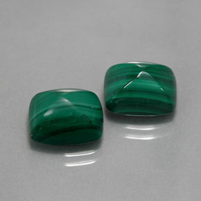 캐럿 천연 여러 가지 빛깔의 녹색 말라카이트 보석, 바게트, 10×8 mm, 불투명체
