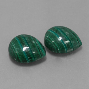 캐럿 천연 여러 가지 빛깔의 녹색 말라카이트 보석, 배 모양, 12.1×10 mm, 불투명체