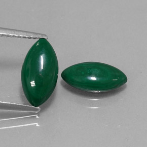 캐럿 천연 여러 가지 빛깔의 녹색 말라카이트 보석, 마퀴즈, 11.4×6 mm, 불투명체
