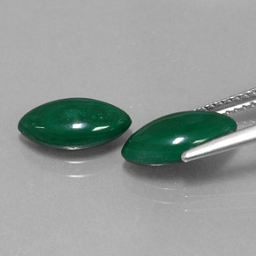 캐럿 천연 여러 가지 빛깔의 녹색 말라카이트 보석, 마퀴즈, 11.4×6 mm, 불투명체