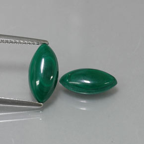 캐럿 천연 여러 가지 빛깔의 녹색 말라카이트 보석, 마퀴즈, 12×5.9 mm, 불투명체