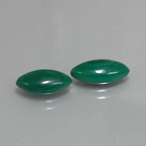 캐럿 천연 여러 가지 빛깔의 녹색 말라카이트 보석, 마퀴즈, 12×5.9 mm, 불투명체