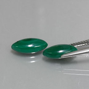 캐럿 천연 여러 가지 빛깔의 녹색 말라카이트 보석, 마퀴즈, 12×5.9 mm, 불투명체