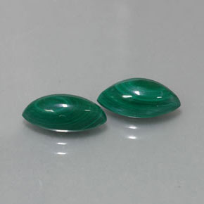 캐럿 천연 여러 가지 빛깔의 녹색 말라카이트 보석, 마퀴즈, 11.9×6.2 mm, 불투명체