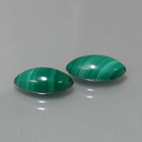 캐럿 천연 여러 가지 빛깔의 녹색 말라카이트 보석, 마퀴즈, 11.8×6.1 mm, 불투명체
