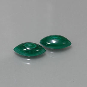 캐럿 천연 여러 가지 빛깔의 녹색 말라카이트 보석, 마퀴즈, 10.8×5.7 mm, 불투명체